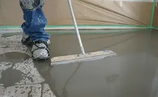 Uneven floor being professionally repaired in Rockford, IL